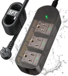 Transparent Outdoor Power Strip Waterproof 3 Outlet Surge Protector 5FT Cord. Fixed Price $33.99.