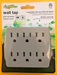 Go Green Usa 6 Outlet Multi Plug Wall Adapter Tap Listed Gray. Fixed Price $10.79.