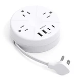 Addtam Travel Esstentials - Cruise Approved Power Strip With Ft, White. Fixed Price $18.88.