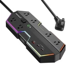 4000J Surge Protector Power Strip With Usb Ports, 6 Outlets Rgb Lights A.... Fixed Price $58.58.
