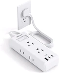 Flat Plug Extension Cord, 5 Ft Ultra Thin Power Strip - 6 Outlets 3 Usb Por. Fixed Price $23.32.