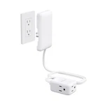 Nutict Flat Extension Cord With Outlets, Short 3FT, White. Fixed Price $23.38.