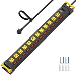 Crst 12 Outlet Heavy Duty Metal Power Strip With Individual Switches, 9FT Sur.... Fixed Price $93.64.