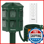 Flexoria Outdoor Power Stake, 25 Feet Extension Cord Waterproof, Independently. Fixed Price $40.65.