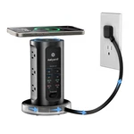 Kakyanill 115W Usb Charging Station, Surge Protector Power Strip Tower, 9 Ac .... Fixed Price $62.22.