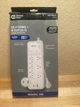 Comm. Electric YLPT-131 12FT Surge Protector, 8-OUTLET, Usb, White. Fixed Price $20.70.