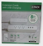 Jasco Pack 8 Feet Extension Cords With Usb Charging Ports 1320066. Fixed Price $24.99.
