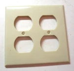 Cooper Smooth Beige Bakelite 2-GANG Duplex Outlet Plate Wall Box Cover Vintage. Fixed Price $7.50.