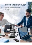 Jackyled Vertical Power Strip Tower 20 Outlets Usb Ports 1050J Surge Protection. Fixed Price $24.88.
