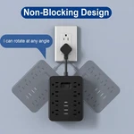 Usb-c Charger Power Strip, 8 Outlets 1700J Surge Protection Wall Mount Design. Fixed Price $13.99.