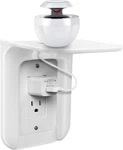Wall Outlet Shelf With Cable Hole, Charging Station Holder For Phone, Toothbrush. Fixed Price $13.99.