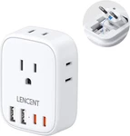 Lencent European Travel Plug Adapter With 4 Outlets & Usb Ports. Fixed Price $22.99.