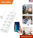 12-OUTLET Smart Power Strip With 4 Usb, 1200J Surge, Fi Control. Fixed Price $69.99.