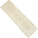 Kilofly Handmade Crochet Lace Rectangular Table Runner 15 X 36 Inch, Beige. Fixed Price $22.51.