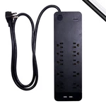 Ultra 10-OUTLET Surge Protector, 2 Usb Ports, 4FT Cord, Black. Fixed Price $72.27.