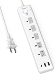 2 Prong Power Strip, To 3 Outlet Adapter, 5FT Extension Cord With. Fixed Price $21.22.