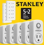 Stanley Wireless Control Outlet Plugs With 2 Remotes And 5 Sockets Indoor. Fixed Price $22.48.