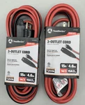 Southwire 3 Outlet Cord 15FT 2 Pack. Fixed Price $16.74.