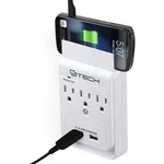 CJ-TECH-3-OUTLET-USB-WALL-TAP-WITH-2-USB-PORTS-2-1-AMPS-AND-1-PHONE Holder. Fixed Price $28.00.