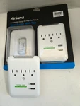 Inland 2-PACK 3 Outlet Slim Surge Wall Tap Usb Ports. Fixed Price $12.99.