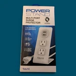 New Tzumi Power Stand Multi-port Surge Protector 2 Ac Outlets Usb 5FT. Fixed Price $14.75.
