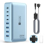 8-PORT Multi Charging Stations 200W With Flat Plug, Braided Power Cord, And O.... Fixed Price $64.61.