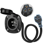 5-IN-1 Ac Port Plug,rv Shore Power Inlet With T-blade Adapter 20A 125V. Fixed Price $21.59.