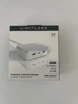 Limitless 20W Powerpro 5-DEVICE Universal Charger Type-c, Usb-a, Ac White. Fixed Price $15.00.