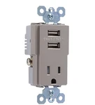 - Pass & Seymour TM8USBNICC6 15/2.1 Amp 125 Vac Nickel Decorator Combo Switch. Fixed Price $36.99.