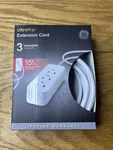 Ge Ultrapro Extension Cord 3 Grounded Outlets 15 Ft. With Flat Plug Nwt. Fixed Price $13.00.