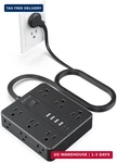 Flat Plug Power Strip, Aofo 5 Ft Extension Cord With 12 Outlets & 6 Usb Ports (4. Fixed Price $43.68.
