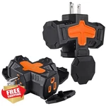 Fiiman 3 Outlet Indoor Outdoor Wall Adapter Splitter Black Orange 2 Pack. Fixed Price $20.00.