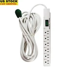 6 Outlets Surge Protector 1200J 15" Cord Circuit Breaker Etl Certified White New. Fixed Price $26.77.