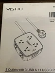 Yishu Power Strip New Sealed Outlets Usb-a 1 Usb-c AHR-803 Surge. Fixed Price $8.92.