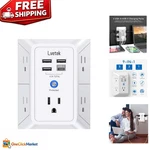 Compact 5-OUTLET Usb Wall Charger With 1680J Surge Protection For Home & Travel. Fixed Price $16.79.