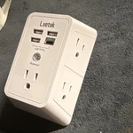 Lvetek 6-OUTLET Surge Protector With & Usb-c Ports, White, Indoor Use. Fixed Price $14.00.