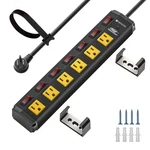 Crst Outlet Metal Heavy Duty Power Strip With Individual Switches, 6FT Wall.... Fixed Price $54.60.
