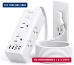 One Beat 10FT Extension Cord With Multiple Outlets,flat Plug Power Strip Surge. Fixed Price $20.23.