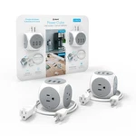 Atomi Power Cube 2-PACK 3AC Outlets + Smart Usb Ports 5-FT. Cable White. Fixed Price $28.11.