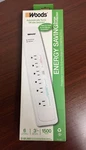 Woods Power Strip Surge Protector 6 Outlets 3 Cord Flat Wall Plug 41704. Fixed Price $19.98.