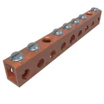 Ilsco Copper Neutral Bar Connector, Conductor Range 4-14 Main, 6-14 Tap, 7 Ports. Fixed Price $24.95.