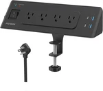 Clamp Power Strip Usb Desktop Charging Station 4 Outlet Black New. Fixed Price $33.99.