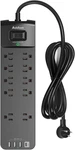 Power Strip - Addtam Surge Protector With 10 Outlets And 4 Usb 6 Ft, Black. Fixed Price $28.88.