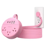 Pink Extension Cord 10 Ft Flat Plug Power Strip With 2 Usbc Usba. Fixed Price $27.85.