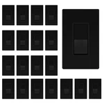 Tg Matte Black Light Switch With Screwless Wall Plate, Decorator Paddle Rocker. Fixed Price $67.44.
