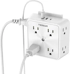 Surge Protector 8 Extender, Tessan Multi Outlets, White. Fixed Price $29.15.