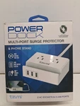 Tzumi Power Dock Multi-pory Surge Protector & Phone Stand. Fixed Price $15.00.