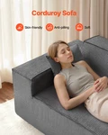 Loveseat Sofa, 63-INCH 2-SEATS Couch For Living Room, Gray. Fixed Price $336.92.