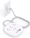 Flat Plug Power Strip, 6FT Ultra Extension Cord - 3 Outlets 4 Usb Ports (2. Fixed Price $14.93.