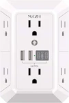 Outlet Extender Surge Protector - Nuozhi 6 Splitter With 4 Usb PORTS(2. Fixed Price $25.99.